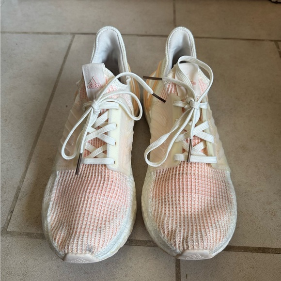 adidas Shoes - Adidas Women’s Ultraboost 19 Running Shoe Off White/Glow Orange F34073 Sz 10